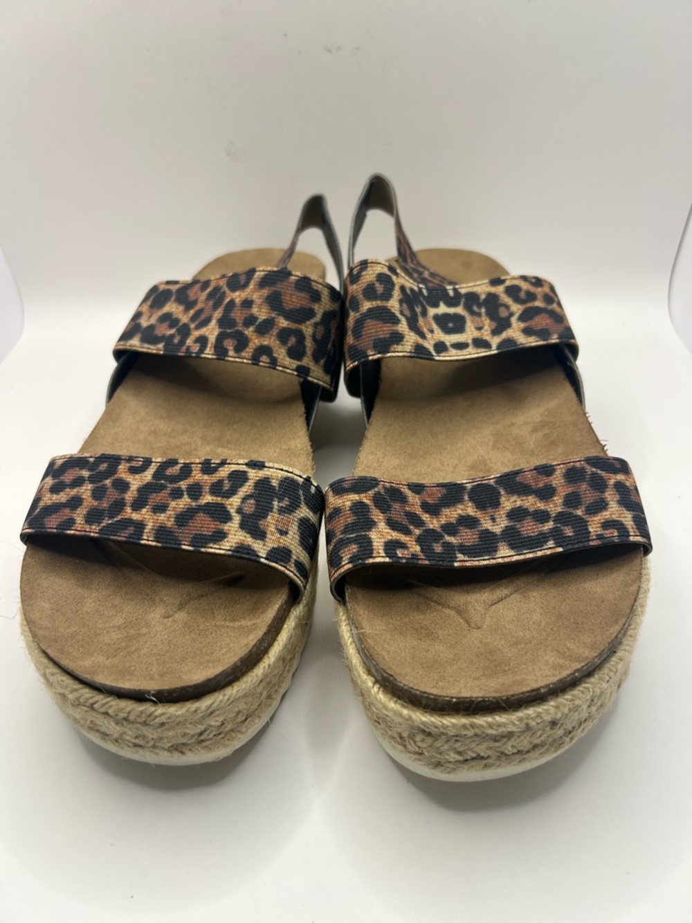 Madden Girl Leopard-Print Espadrille Platform Sandals - Brown/Black